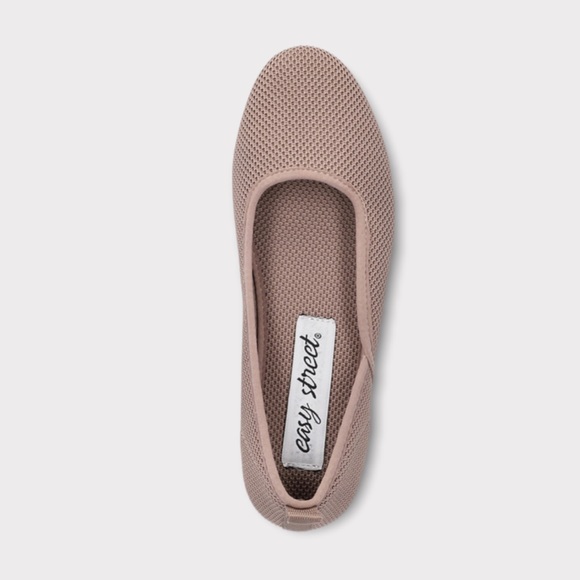 NEW Easy Street Fe Knit Skimmer Flats Taupe Size 7.5 - Picture 3 of 5